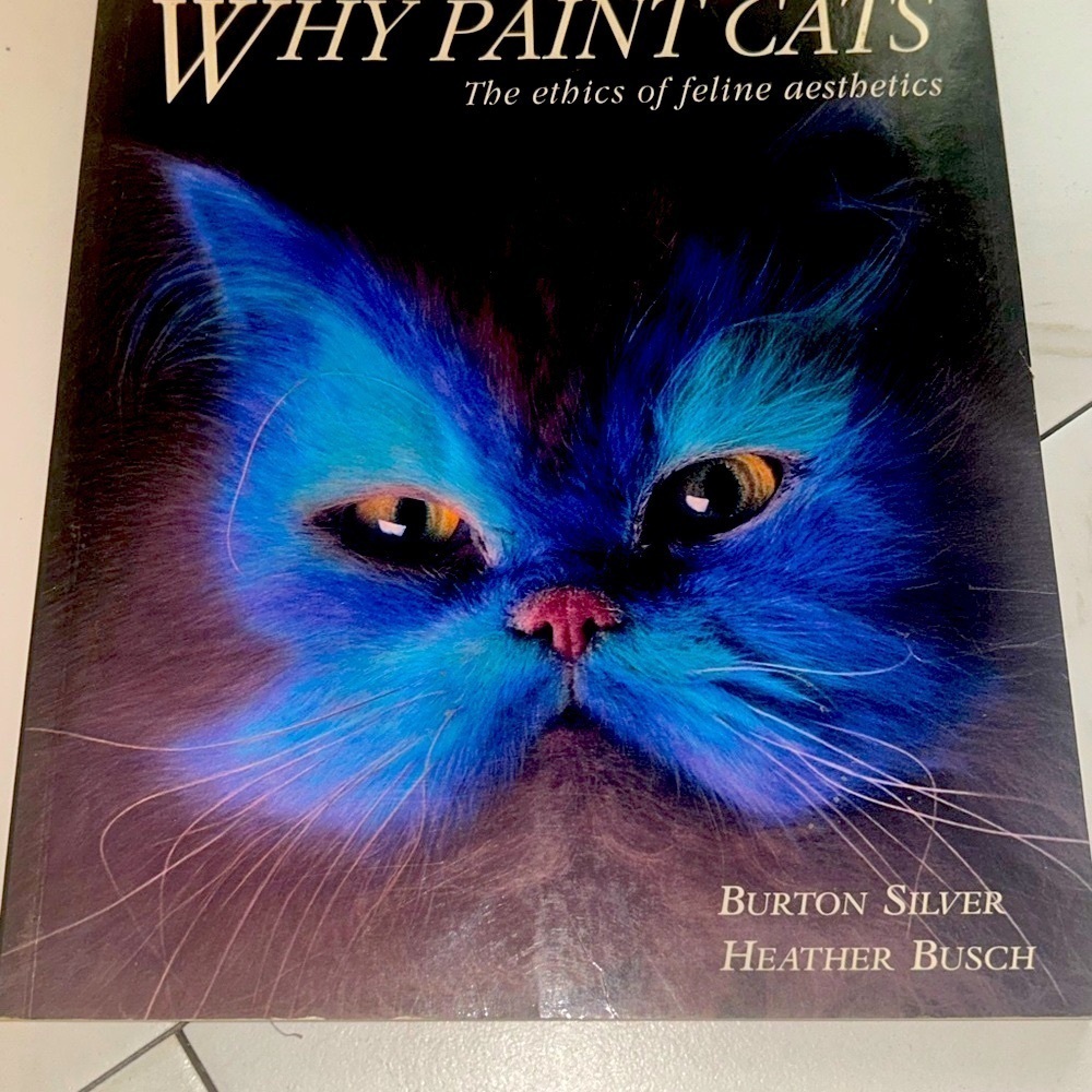 Colorful Vintage Cat Art Print Book Home Decor “Why Paint Cats”